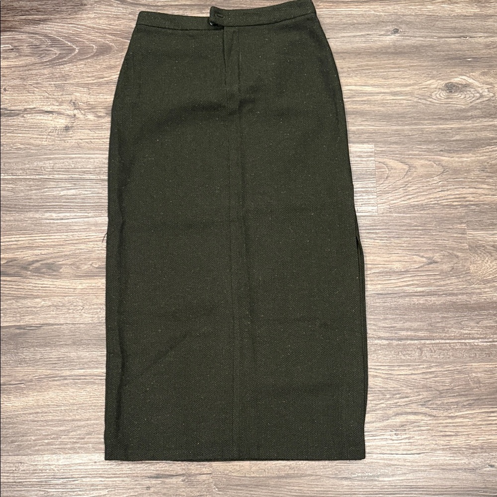 Tracy Evans Dark Green Tweed Pencil Skirt